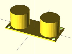 openscad hc-sr04 Modul - Elektronik Roboter sensor 3d print model - Mito3D