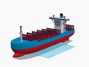 container ship buildings & structures boat engineering makeitfloat middle school science steam stem tvy 3d print model - Mito3D