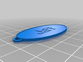 jeff mio personalizzati portachiavi ovale 3d print model - Mito3D