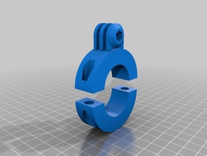 my customized gopro tube clamp mounts sport & outdoors 3d print model - Mito3D