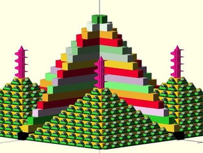 infinite scale del castello per la matematica buildacastle arte openscad 3d print model - Mito3D