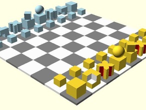 bauhaus di scacchi sculture i pezzi degli set geometrica 3d print model - Mito3D