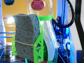 sponge kozy dishsoap attachment kitchen & dining dish soap drainer holder 3d print model - Mito3D
