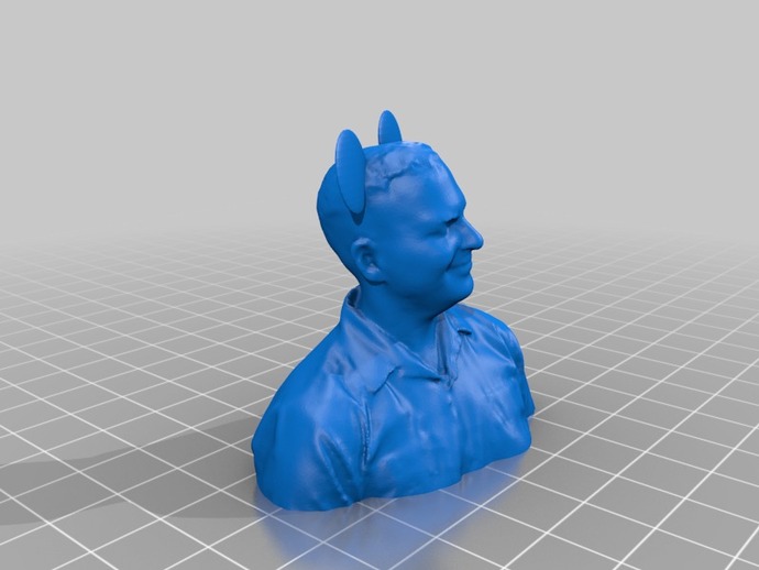 c-o-y hacer-c-a-r-o-w otros el busto doctorow 3D print model - Mito3D