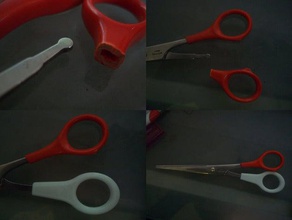 scissor handle nogent inox coiffeur special hand tools 3d ciseau household kitchen model reprap scissors tool useful 3d print model - Mito3D