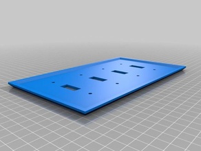 4-Loch-Schalter-Platte breiter Rand Haushalt kundengebundene 3d print model - Mito3D