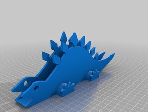 meu personalizados stegosaurus guardanapo titular cozinha e sala de jantar personalizado 3d print model - Mito3D