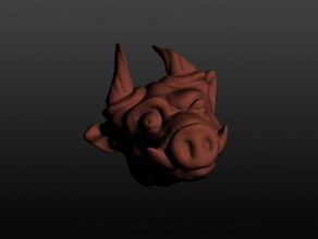 crazy evil pig animals animal devil 3d print model - Mito3D