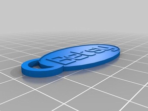 betsy oval Anahtarlık özelleştirilmiş 3d print model - Mito3D