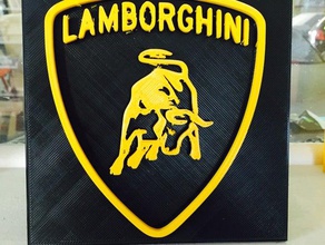 lamborghini logo 3d veículos logotipo 3d print model - Mito3D