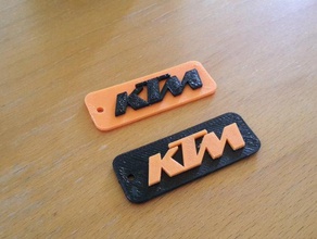 ktm keychain keychains 3d fob hain fox keyfob key chain kec 3d print model - Mito3D