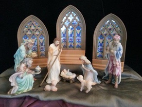 telón de fondo pantalla decoración navidad la iglesia natividad ornamento ventana 3d print model - Mito3D