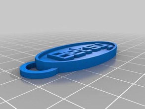 betsy2 oval Anahtarlık özelleştirilmiş 3d print model - Mito3D