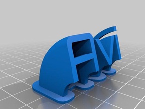 my customized sweeping name plate avi office 3d print model - Mito3D
