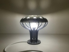 mushroom led lamp lightitup 3d print model - Mito3D