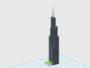 willis tower - chicago buildings & structures 3d printer building dma 3d print model - Mito3D
