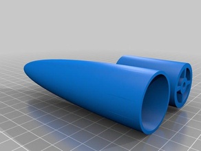 etwa 4 1 elliptische Nase 29mm Körper Rohr engineering Modell-Rakete Rakete 3d print model - Mito3D