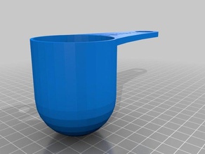 whey protein scoop 90 cc kitchen & dining customized 3d print model - Mito3D