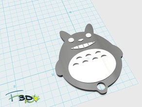 totoro keychain keychains dual color my neighbor 3d print model - Mito3D