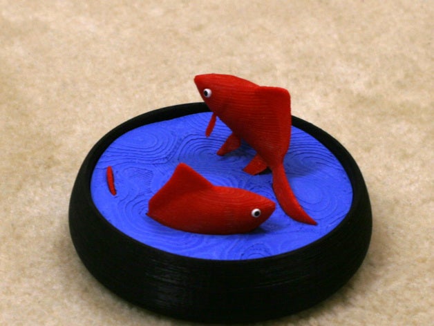 pez de oro a los animales cinema 4d 3D print model - Mito3D