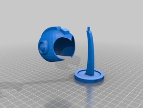 megaman helmet stand 3d printing toys video game 3d print model - Mito3D