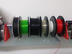 broomstick filament spool rack 3d printer accessories printing accesories broom clamp diy holder harariprojects harari projects 3d print model - Mito3D