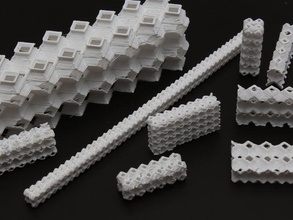 anti-deformação do bloco truncado octahedrons de engenharia personalizador sistemas iinfill openscad paramétrico estrutura parede 3d print model - Mito3D