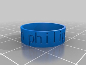 l'anneau de mon fiancé les anneaux personnalisé 3d print model - Mito3D