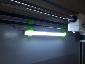 led alu strip mount 15mm 3d printer accessories holder light 3d print model - Mito3D