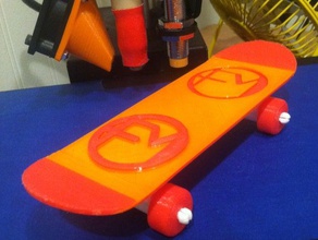 yüz canavar mini kaykay skate 3d print model - Mito3D