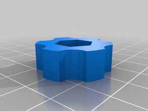 quarto de polegada porca hexagonal botão parafuso aperto manual mão ferramentas 3d print model - Mito3D