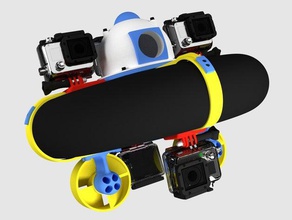 jalc bateau gopro adaptateur jusqu'à 5 caméras la robotique le robot 3d print model - Mito3D