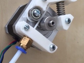 qubd bowden extruder original drive gear 3 8' thread push-in connector 3d printer extruders oneup twoup 3d print model - Mito3D
