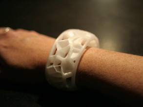 de voronoi la pulsera las pulseras joyería nylon wearable 3d print model - Mito3D