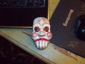 máscara de jigsaw adereços 3d print model - Mito3D