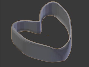 heart cookie cutter kitchen & dining 3d print model - Mito3D