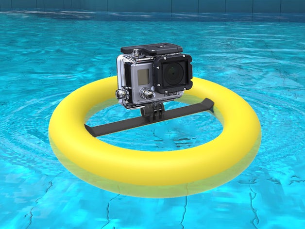 flotante de montaje gopro la cámara flotador gopromount makeitfloat el monte agua 3D print model - Mito3D