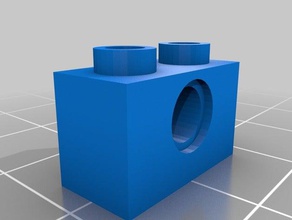 2x1 lego agujero juguetes de construcción personalizado 3d print model - Mito3D