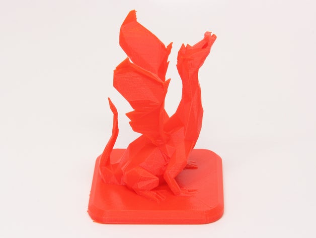 low poly dragon animals faceted 3D print model - Mito3D