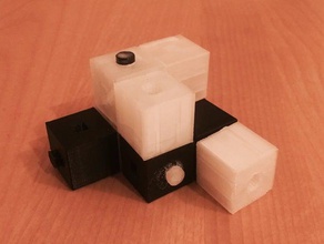 quasar de rompecabezas la v21 puzzles el karate langosta lógica puzzle rubiks cube juguete 3d print model - Mito3D