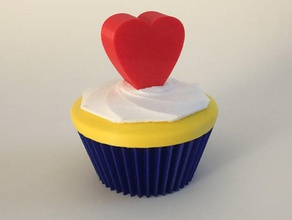cupcake heart food & drink container gift box wedding 3d print model - Mito3D