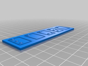 meine angepasste parametrische braille-Namensschilder Schlüsselanhänger - Organisation kundengebundene 3d print model - Mito3D