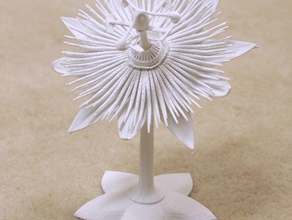 passion flower models cinema 4d 3d print model - Mito3D