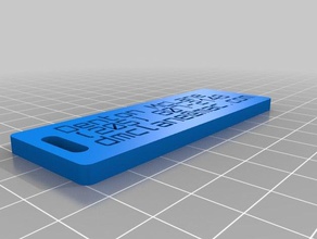 denton equipaje etiqueta organización personalizado 3d print model - Mito3D