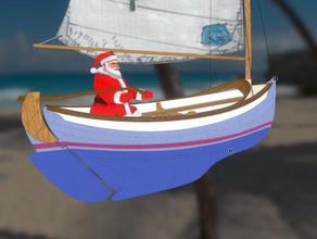 kris' cockleshell vehicles makeitfloat sailboat santa toy boat 3d print model - Mito3D