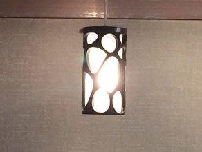 de voronoi cylindre la lampe décor chambre à coucher le forme cylindrique maison design d'intérieur cuisine l'abat-jour lumière makeredchallenge 3d print model - Mito3D