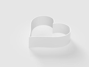 heart-shaped cookie cutter kitchen & dining heart 3d print model - Mito3D