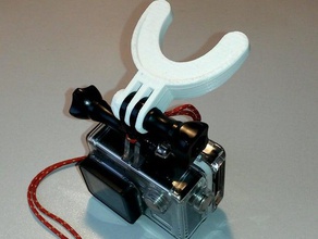 la bouche de montage gopro caméra support hero le héros mont 3d print model - Mito3D
