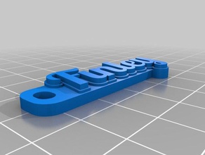 özelleştirilmiş çok satırlı etiket Anahtarlık finley benim organizasyon 3d print model - Mito3D