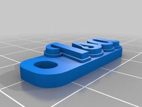 mi personalizados multilínea tag llavero de la isa organización personalizado 3d print model - Mito3D